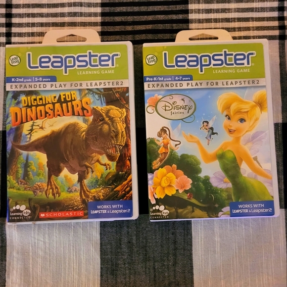 Leapfrog Leapster Dinosaur & Disney Fairies Games - Picture 1 of 5